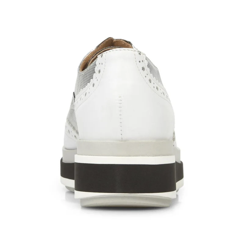 Platform Brogue Pump - PAM27500 / 313 198 - White Multi