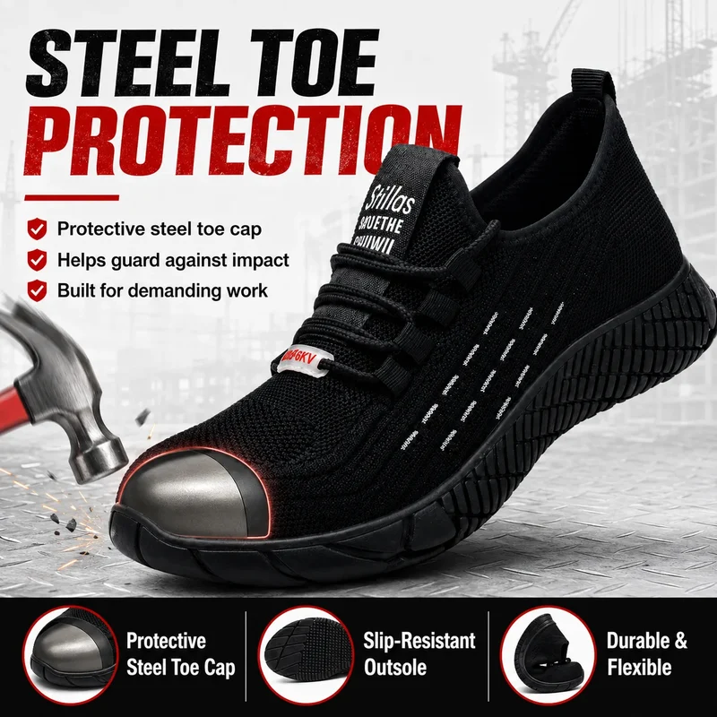 AeroWeave Lightweight Wide Toe Safety Shoes