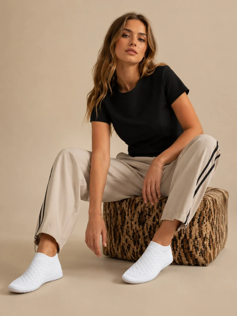 SolaWeave Wide Toe White Barefoot Shoes