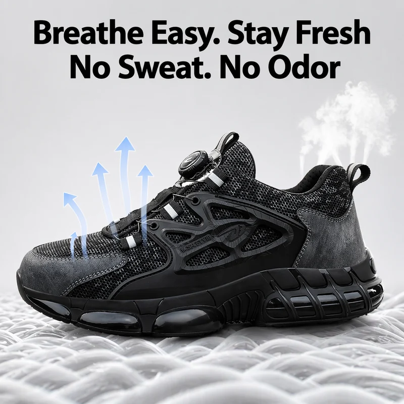 Titan Black Rotabuckle Safety Shoes