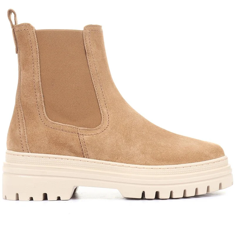 Chunky Chelsea Boots - GAB34508 / 320 517 - Tan Suede