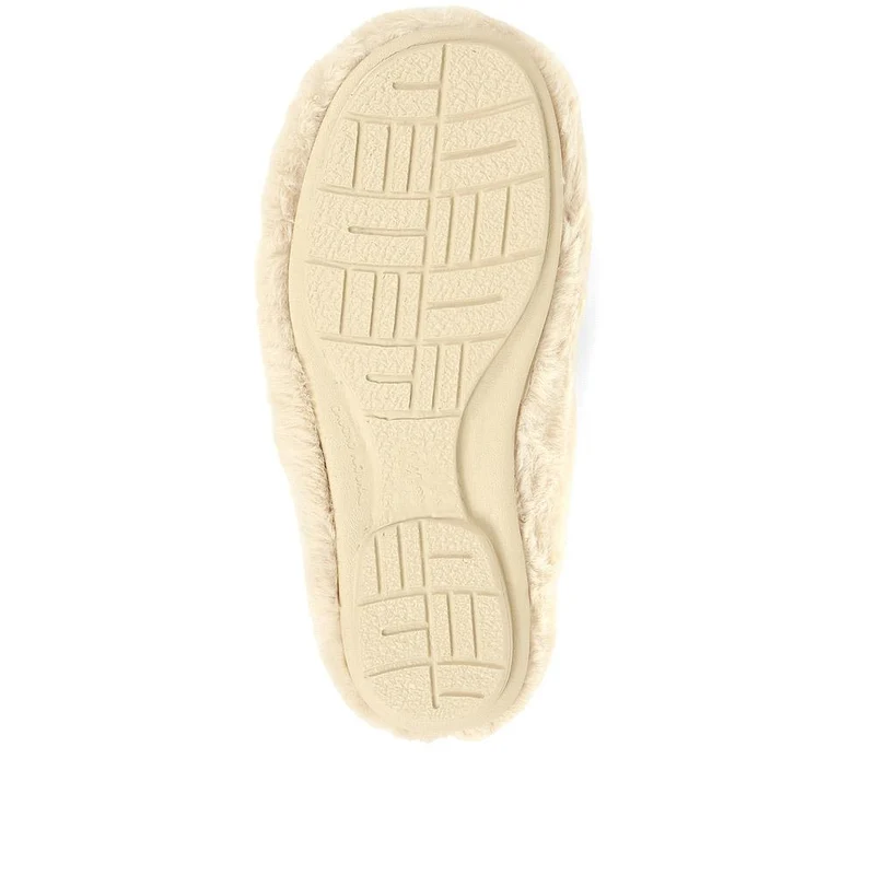 Camile Faux-Fur Mule Slippers - CAMILE / 321 821 - Beige