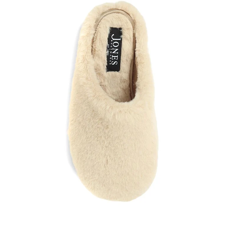 Camile Faux-Fur Mule Slippers - CAMILE / 321 821 - Beige