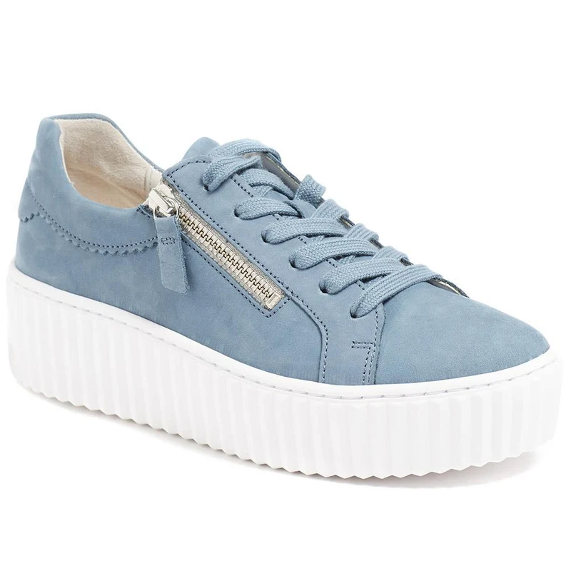 Dolly Leather Platform Trainers - GAB35502 / 321 585 - Blue