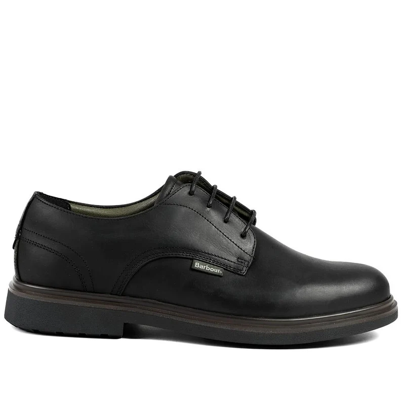 Barbour Carthy Leather Derby Shoes - BARBR42500 / 328 009 - Black