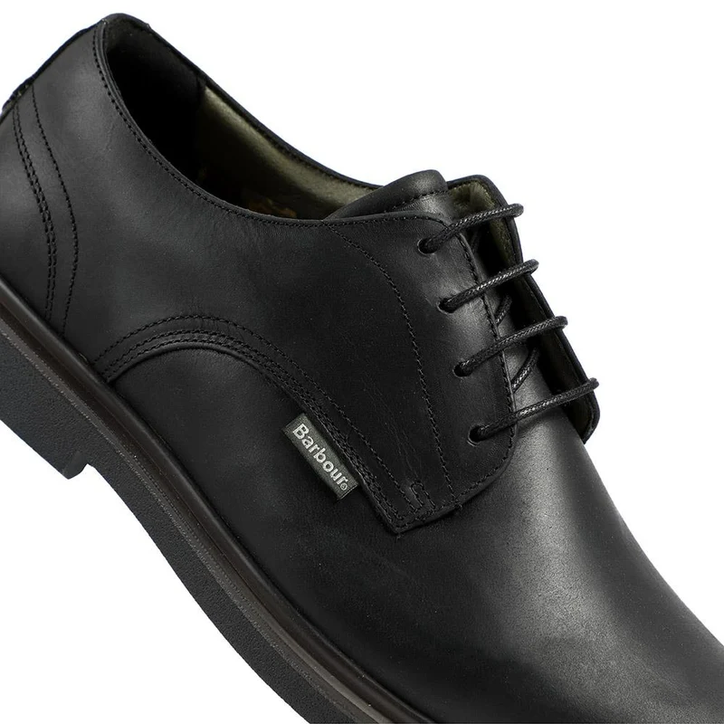 Barbour Carthy Leather Derby Shoes - BARBR42500 / 328 009 - Black