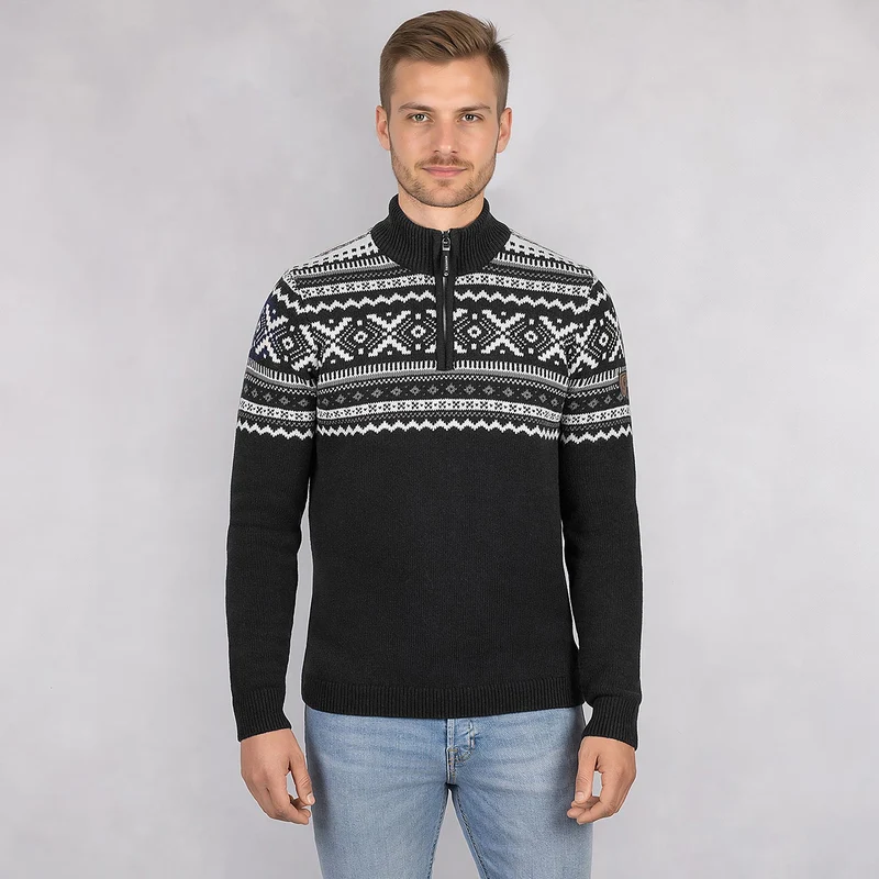 Nordic Sweater Zip Herren
