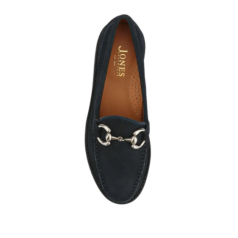 Orlana Leather Slip-On Moccasins - ORLANA / 327 593 - Navy