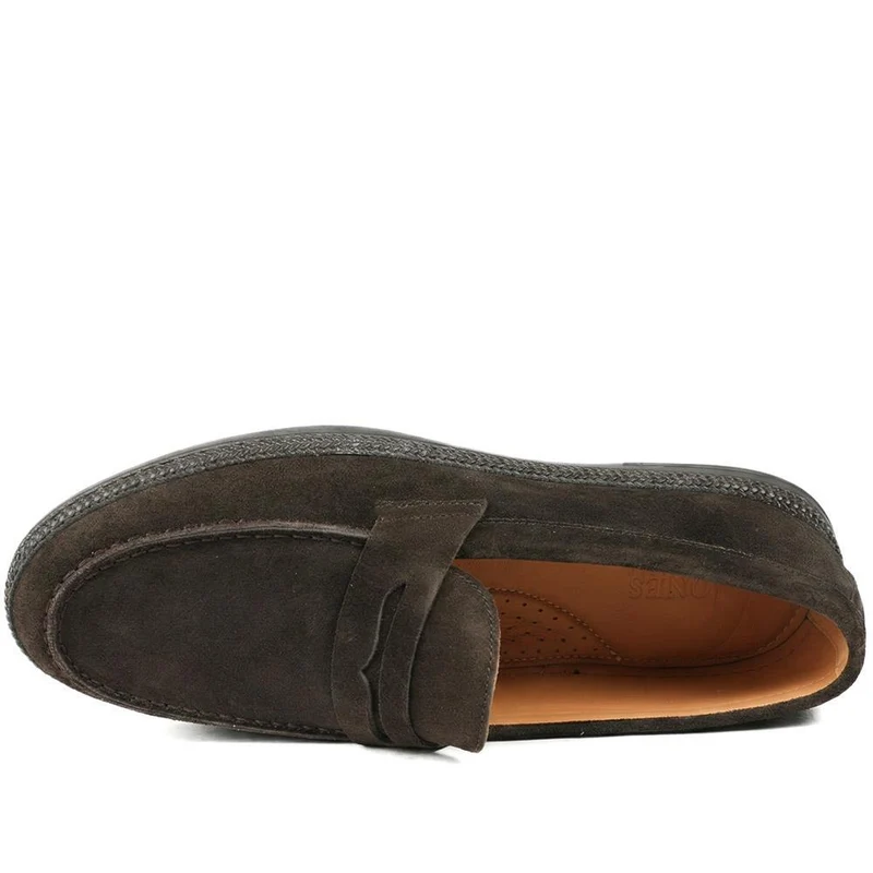 Roderic Leather Penny Loafers - RODERIC / 328 784 - Brown Suede