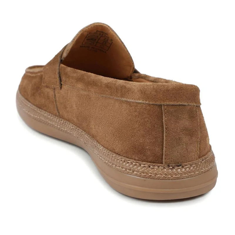 Roderic Leather Penny Loafers - RODERIC / 328 784 - Tan Suede