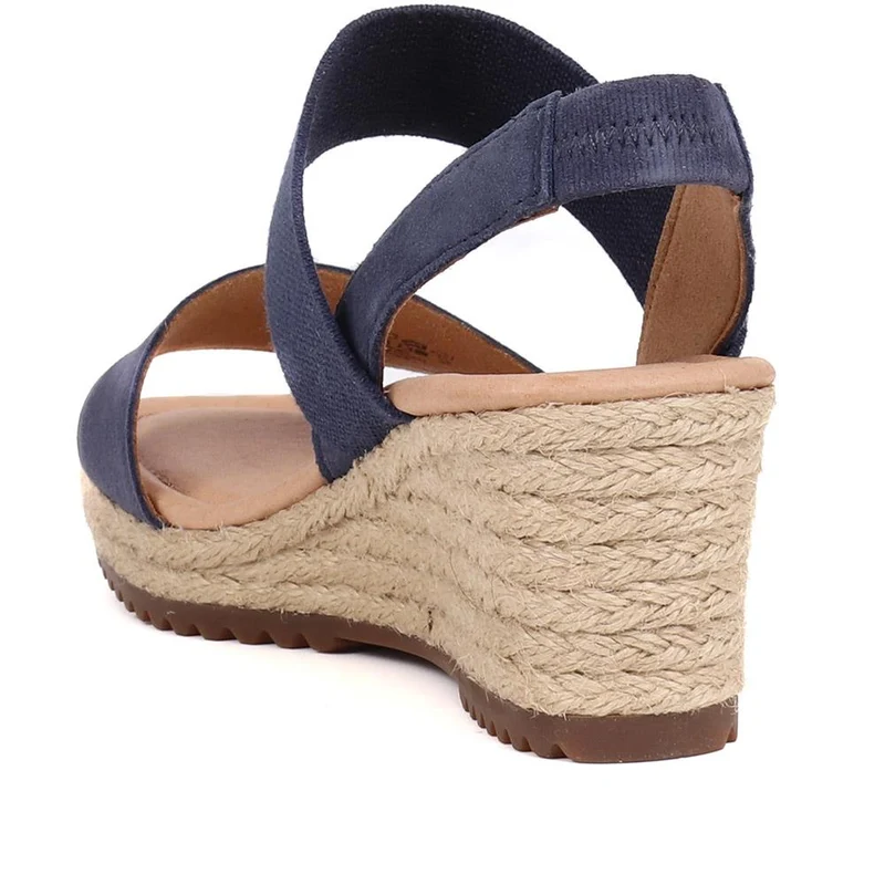 Pull-On Leather Wedges - GAB39507 / 325 073 - Navy