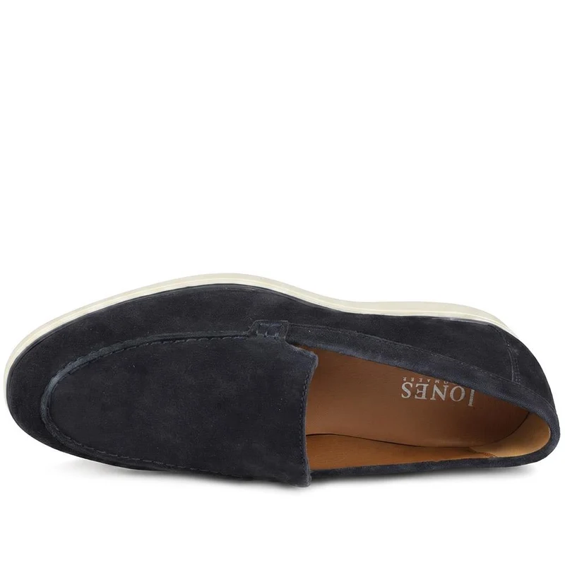 Quarius All Leather Slip On Shoes - QUARIUS / 329 384 - Navy Suede