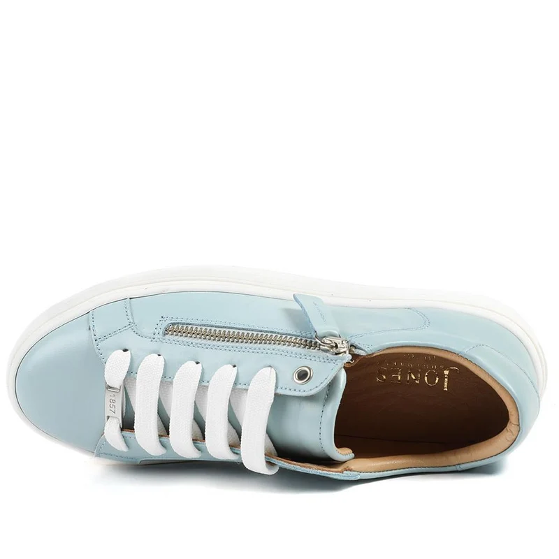 Amaliada Leather Platform Trainers - AMALIADA / 325 316 - Pale Blue