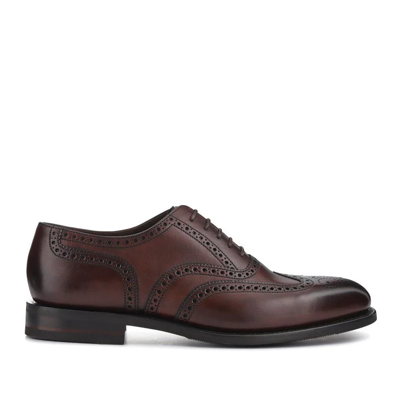 Buckingham Wide-Fit Leather Brogues - LOA41501 / 327 668 - Dark Brown