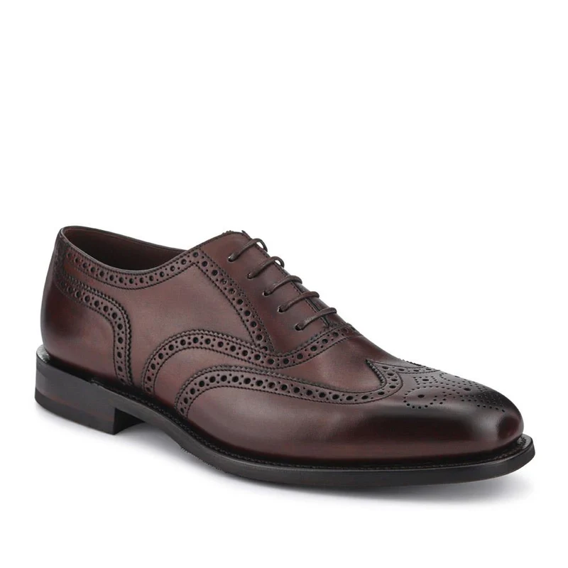 Buckingham Wide-Fit Leather Brogues - LOA41501 / 327 668 - Dark Brown