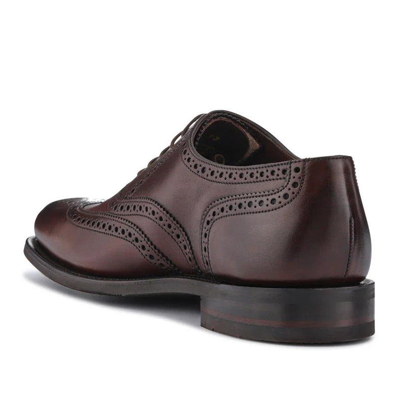 Buckingham Wide-Fit Leather Brogues - LOA41501 / 327 668 - Dark Brown