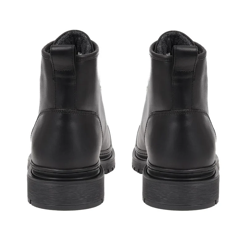 Denzel Leather Lace Up Boots - DENZEL / 324 394 - Black