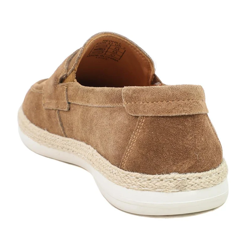 Redhill Leather Casual Slip On Shoes - REDHILL / 328 785 - Tan Suede