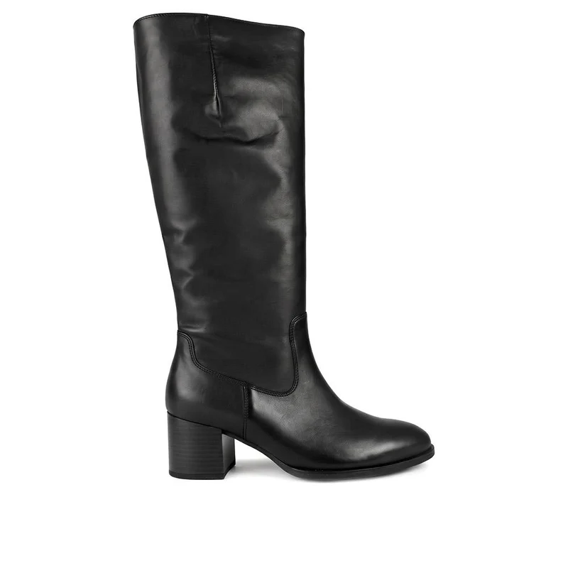 Gabor Wide Fit Leather Long Boots - GAB44501 / 330 009 - Black Leather