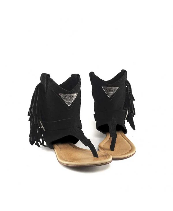BOHO WEST SCHWARZE BASIC-SANDALEN FÜR DAMEN