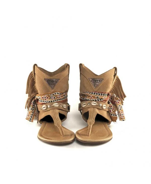 BOHO WEST HIMBA KAMELBRAUNE SANDALEN FÜR DAMEN