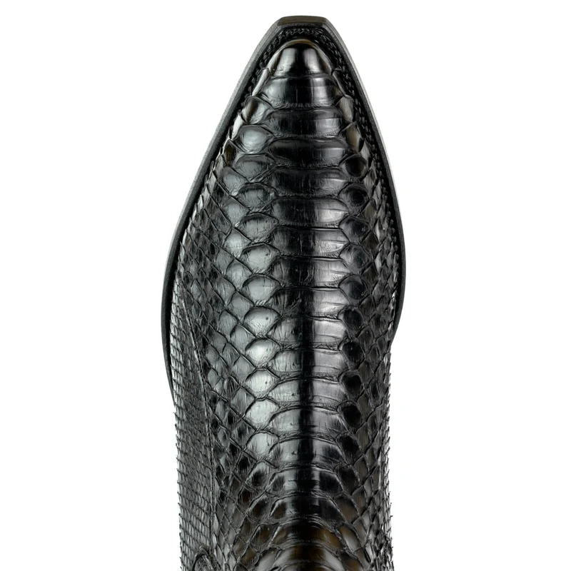 Exotische Stiefeletten Herren 2575 Exotisches Leder Schwarz