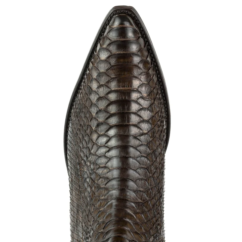 Exotische Stiefeletten Herren 2575 Exotisches Leder Dunkelbraun