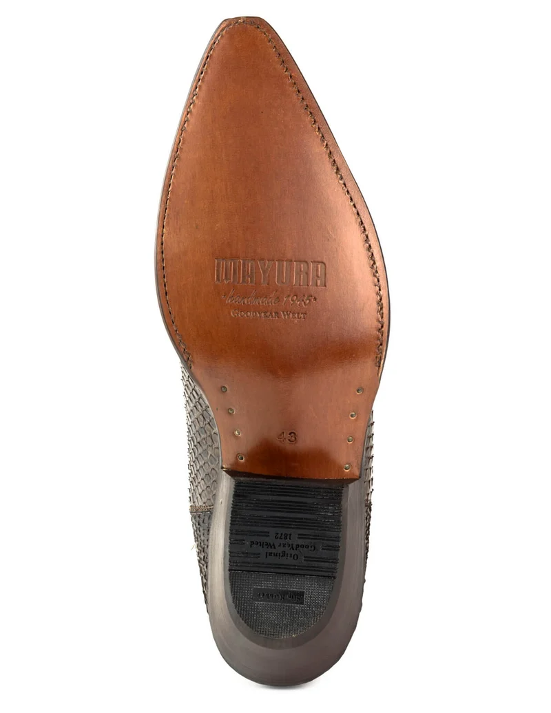 Exotische Stiefeletten Herren 2575 Exotisches Leder Braun