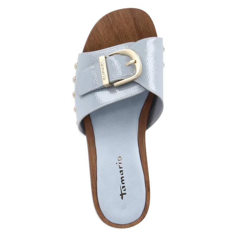 Open Toe Clogs Blau