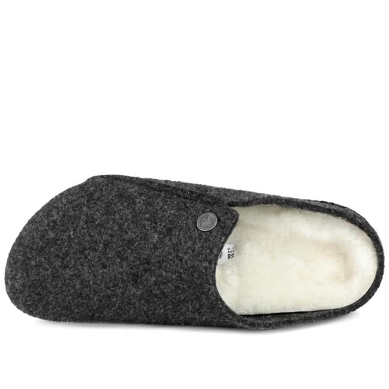 Birkenstock Zermatt Shearling Slippers - BIRK42501 / 328 153 - Charcoal