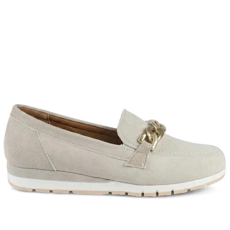Orsa Leather Chain Detail Loafers - ORSA / 329 027