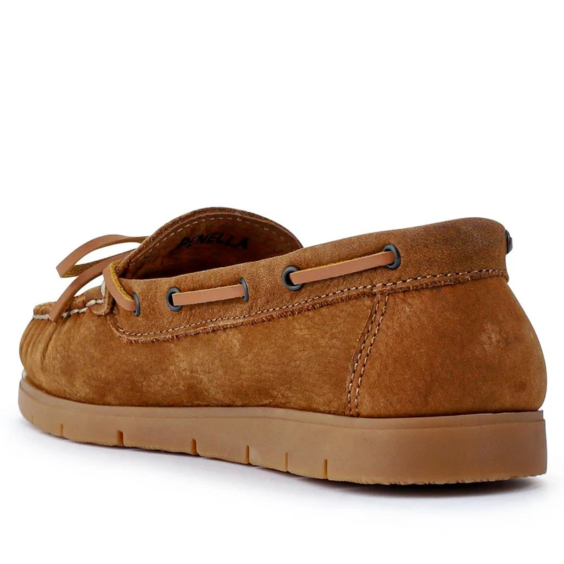 Penella Hand-Stitched Leather Moccasins - PENELLA / 327 210 - Tan