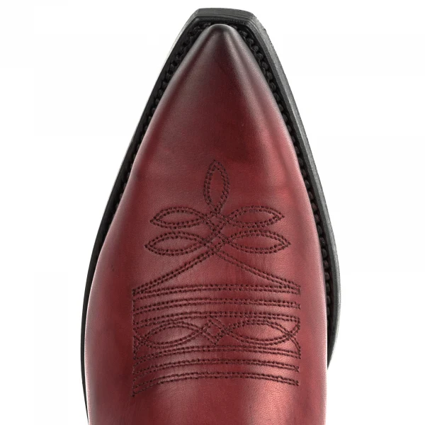 Cowboystiefel für Damen und Herren, handgefertigt aus rotem Leder, 1920-15.-18. Jh. Texas
