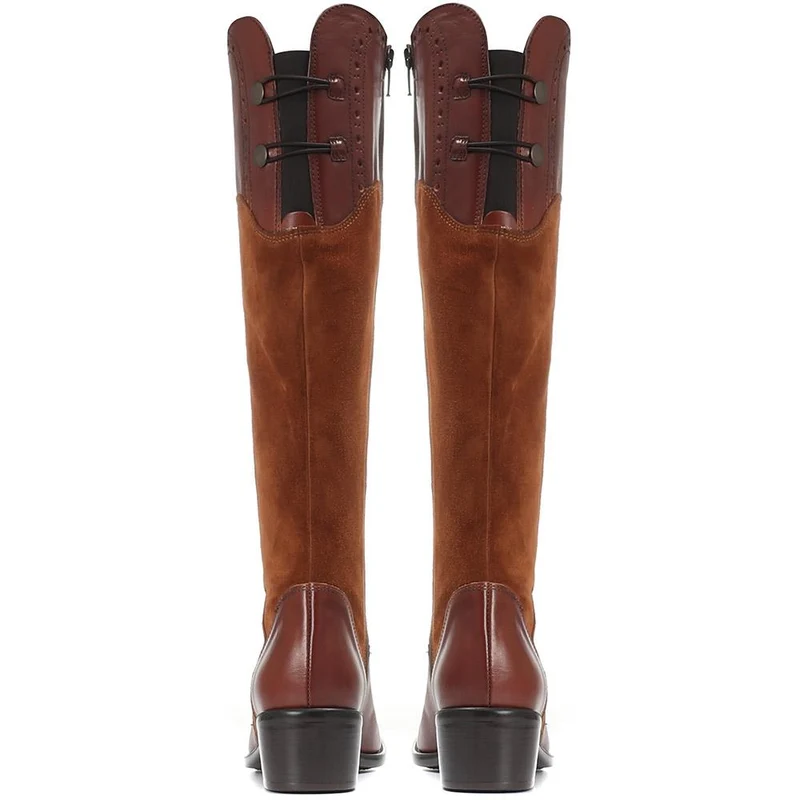Leather Knee High Boot - CARM28503 / 313 427 - Tan Suede