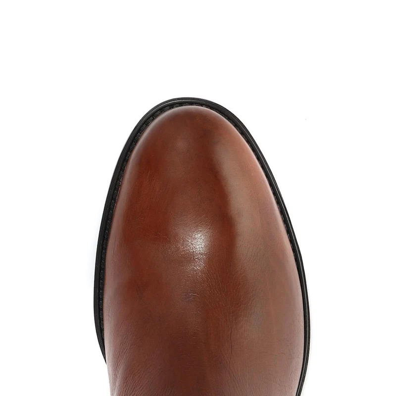 Leather Knee High Boot - CARM28503 / 313 427 - Tan