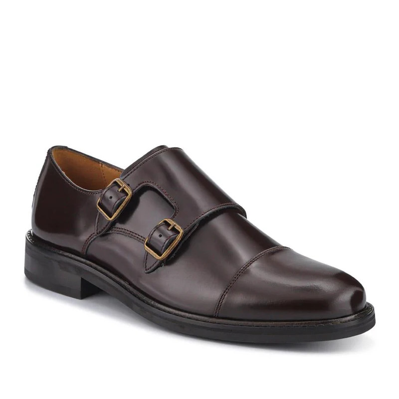 Ollie Leather Monk Shoes - OLLIE / 325 751 - Brown