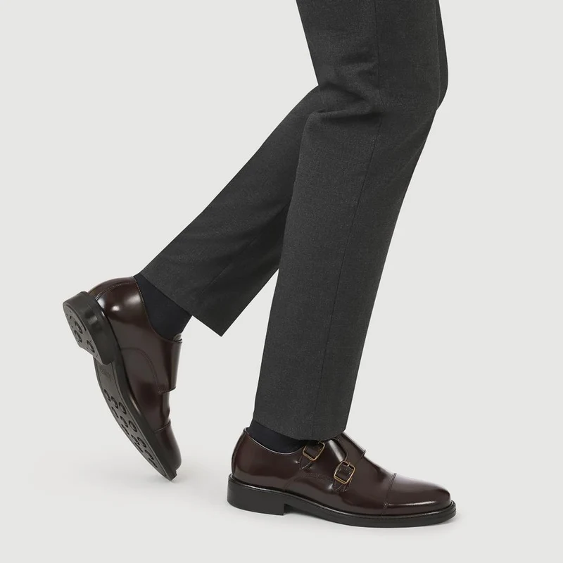 Ollie Leather Monk Shoes - OLLIE / 325 751 - Brown