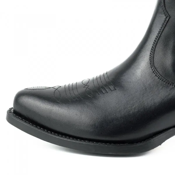 Urban Black Leather Handgefertigte Damenstiefel oder Stiefeletten 2487