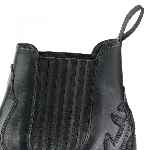Urban Black Leather Handgefertigte Damenstiefel oder Stiefeletten 2487