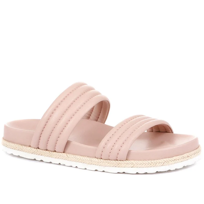 Lenora Leather Mule Sandals - LENORA / 321 573 - Nude