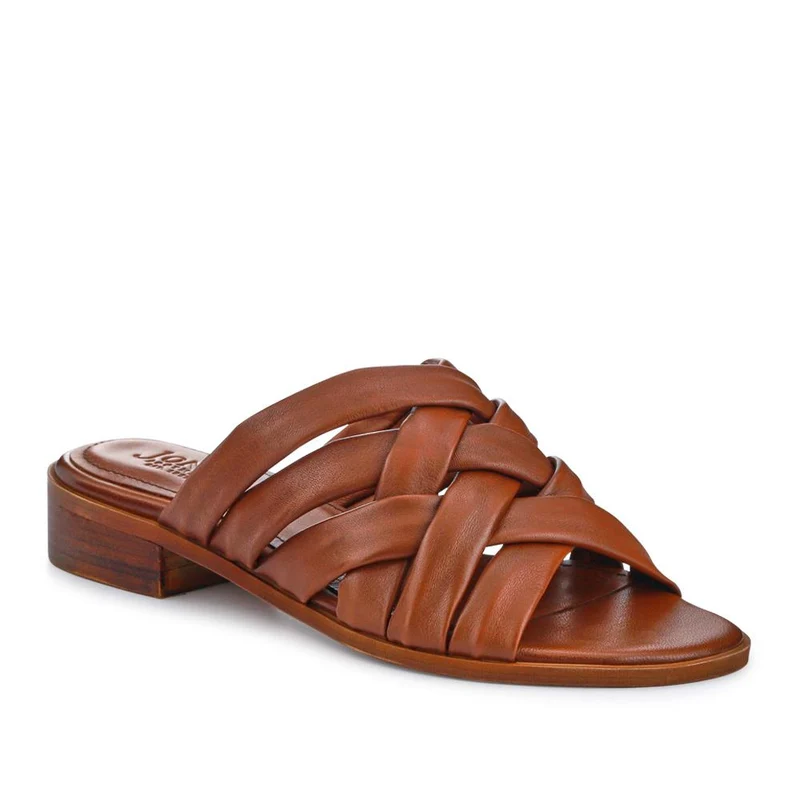Imalda Smart Leather Mules - IMALDA / 327 162 - Tan