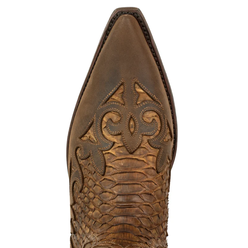 Handgefertigte Westernstiefel CowboyStiefel für Herren aus geöltem Terrabraun-Leder 2567