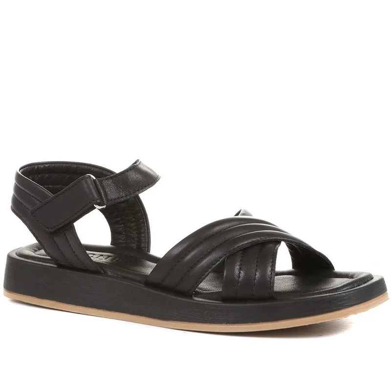 Maera Leather Platform Sandals - MAERA / 322 402 - Black