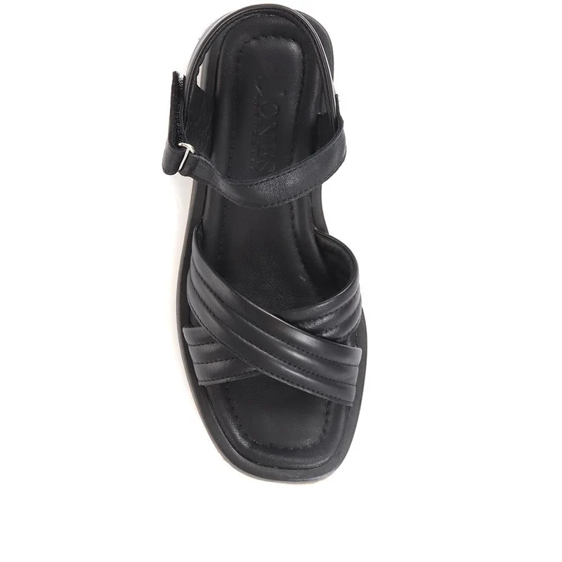 Maera Leather Platform Sandals - MAERA / 322 402 - Black