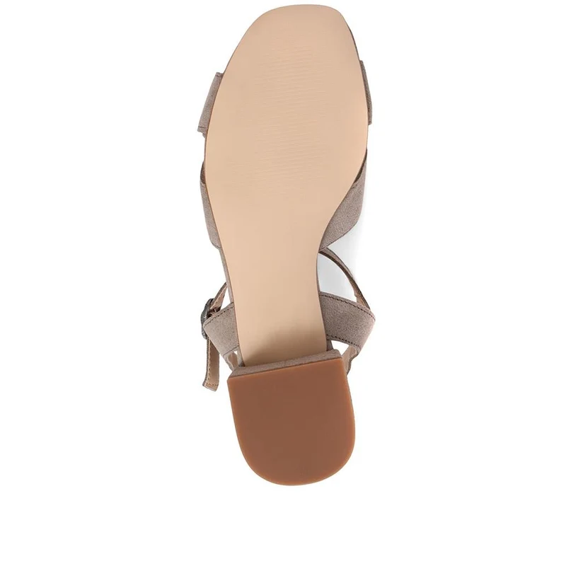Katalina Strappy Block Heels - KATALINA / 323 800 - Taupe