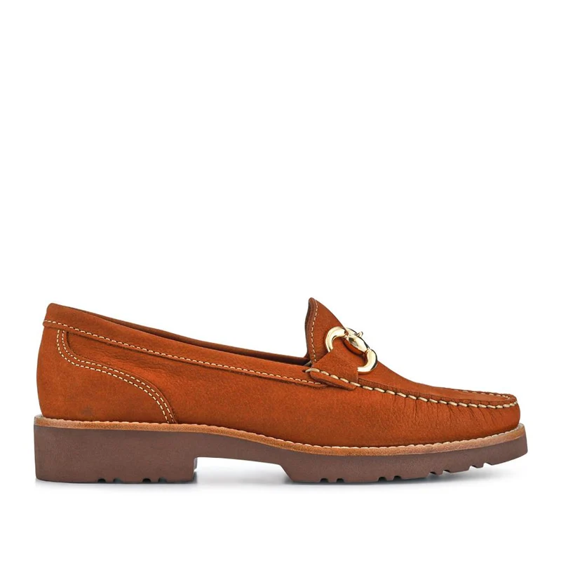 Orlana Leather Slip-On Moccasins - ORLANA / 327 593 - Tan