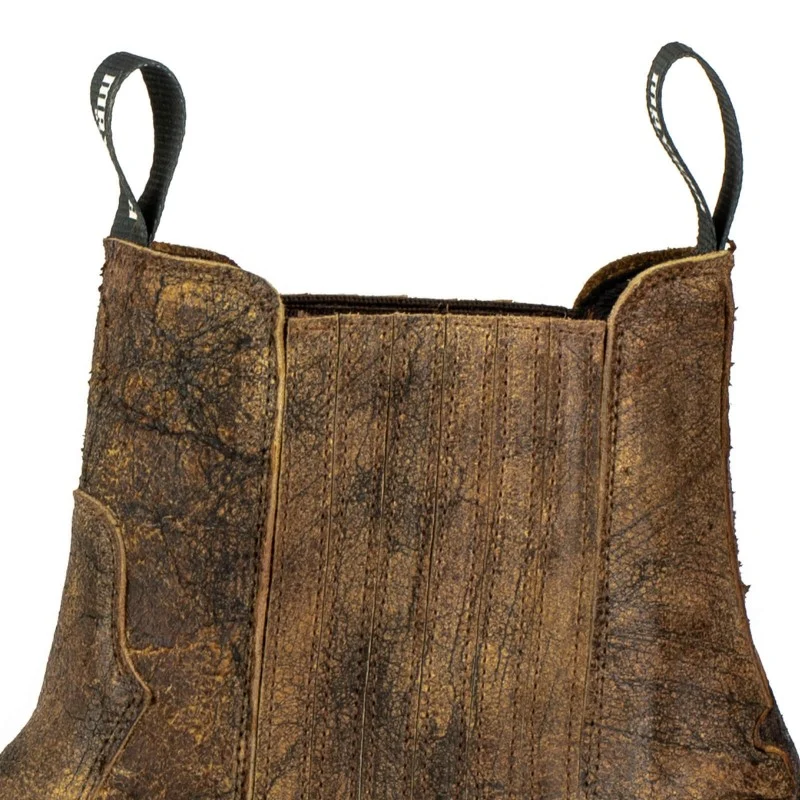Handgefertigte Herren-Cowboystiefel oder Stiefeletten aus braunem und schwarzem Leder Country und Western 1931