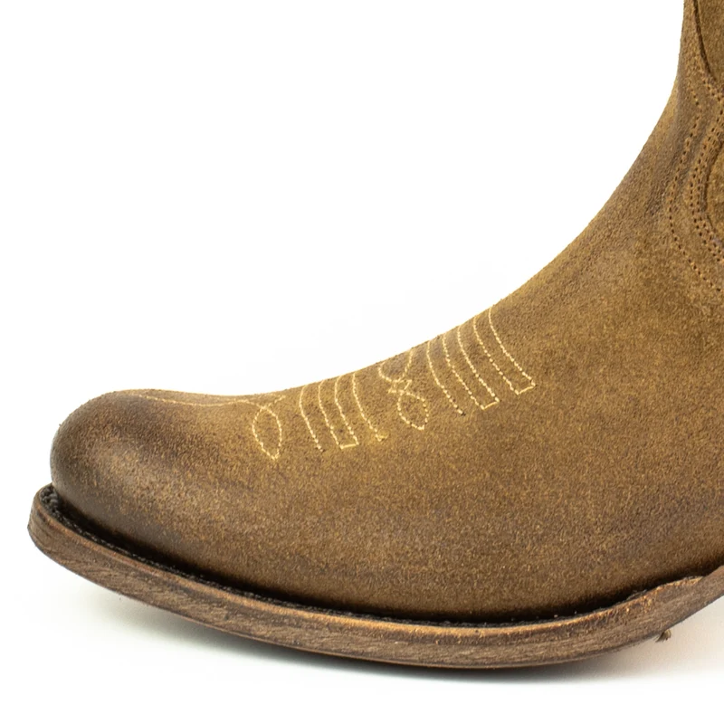 Westernstiefel Cowboystiefel für Damen, handgefertigt, Wildleder, Braun, 2526