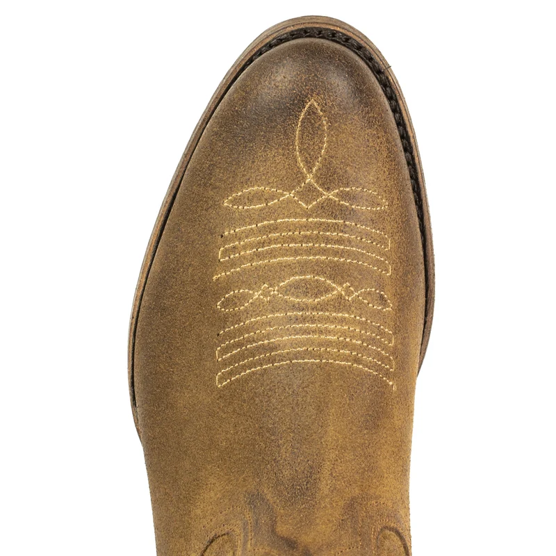Westernstiefel Cowboystiefel für Damen, handgefertigt, Wildleder, Braun, 2526