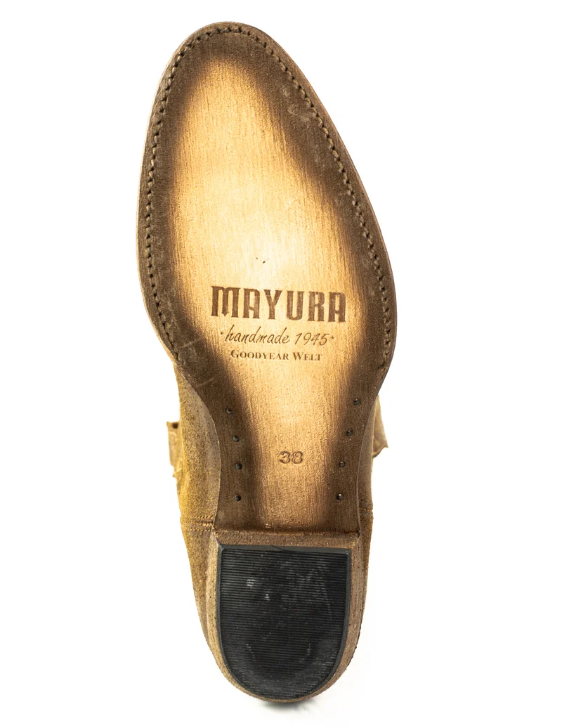 Westernstiefel Cowboystiefel für Damen, handgefertigt, Wildleder, Braun, 2526